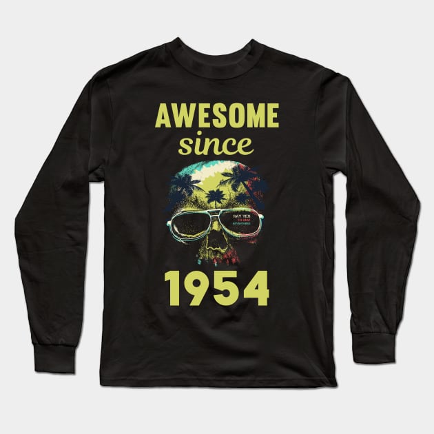 Skull Year 1954 Long Sleeve T-Shirt by rosenbaumquinton52